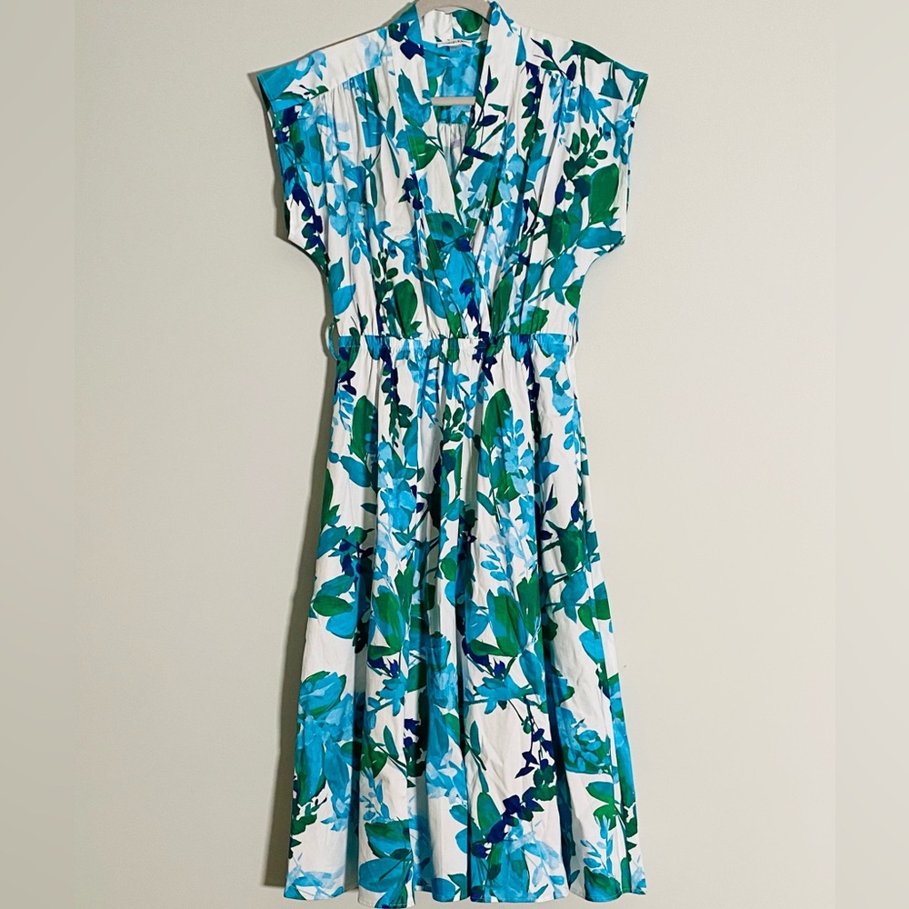 Calvin Klein Blue and Green Floral Dress -Size 10